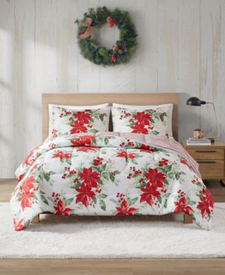 Poinsettias 3-Pc. Comforter Sets