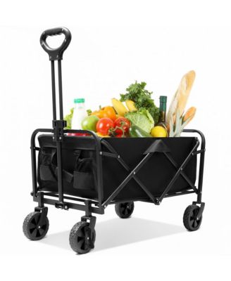 34.5-inch Folding Wagon Cart Multipurpose Large Wagon Bucket Cart