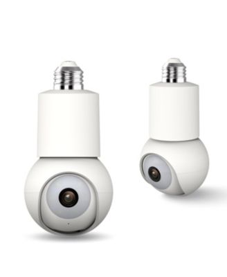 Smart Wi-Fi 2K/4MP PTZ Light Bulb Security Camera