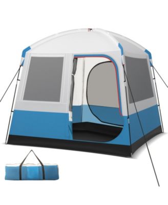 5 Person Camping Tent with Mesh Windows and Carrying Bag for Camping Hiking Traveling-White