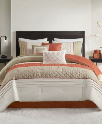 Jenson 7-Pc. Color Block Stripe Comforter Set, Queen