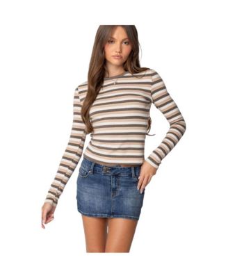 Womens Sivan Striped Long Sleeve T Shirt