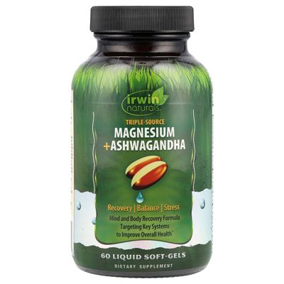 Triple Source Magnesium + Ashwagandha – 60 Liquid Soft-Gels