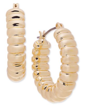 Small Croissant-Textured Hoop Earrings, 1.06″, Created for Macy’s