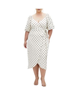 Plus Size 100% Linen Claudine Print Dress