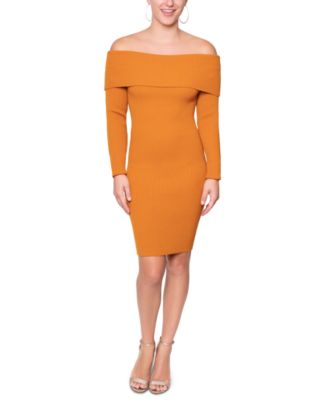 Women’s Prim Off-The-Shoulder Sweater Dress