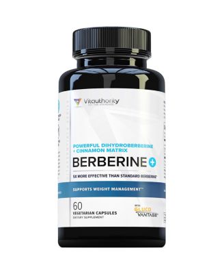 Berberine Supplement, Ceylon Cinnamon Capsule for Blood Sugar and Weight Loss, Vitauthority, 60ct