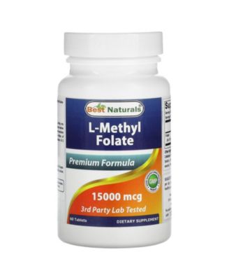 Methyl Folate 15000 mcg (15mg) (Most Bio-Available) 60 Tablets – Supports Cell