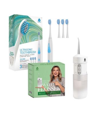 Ultimate Smile Care Duo: Triple-Head Tooth Wizard & Travel-Ready Water Flosser