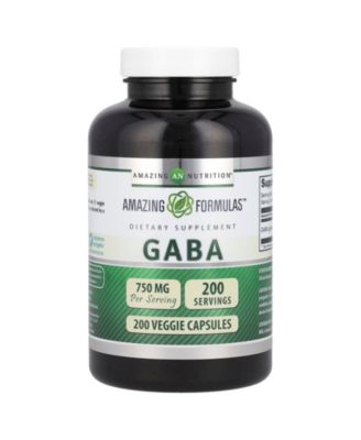 GABA 750 mg – 200 Veggie Capsules