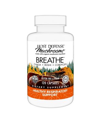 Breathe Capsules – Immune & Respiratory Support Mushroom Supplement – Herbal Lung Health Supplement with Chaga, Reishi & Cordyceps