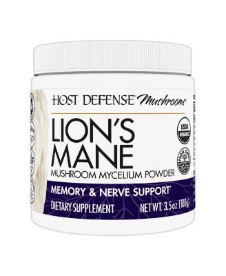 Lion’s Mane Powder – Brain Health Support Supplement – Mushroom Supplement to Support Focus & Memory Function – Immune & Nervous System Support Supplement