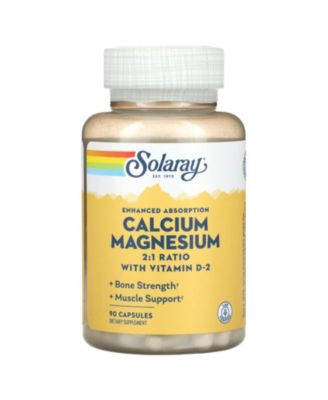 Calcium & Magnesium w/ D2 Amino Acid Chelate 2:1, Capsule (Btl-Plastic) | 90ct