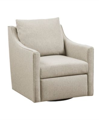 30″ Wood Christian Wide Swivel Armchair