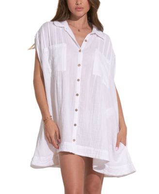 Women’s Cotton Collared Button-Down Dress