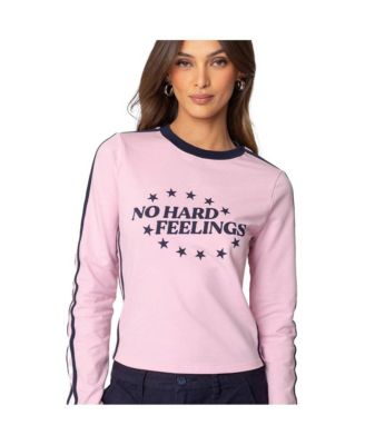 Womens No Hard Feelings Long Sleeve T Shirt