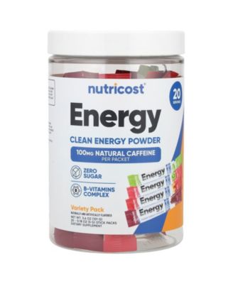 Energy Clean Energy Powder Variety Pack 20 Stick Packs – 0.18 oz (5 g) Each