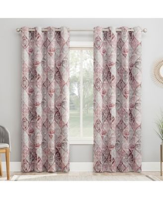 Lawson Global Medallion Print Room Darkening Grommet Curtain Panel