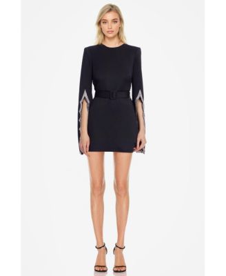 Women’s The Silva | Black Scallop Sleeved Mini Dress