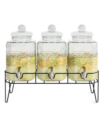 Hamburg Triple Dispenser with Stand, Set of 3