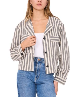 Women’s Striped Cropped Jacket