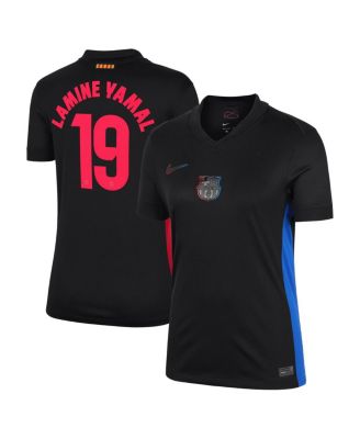 Women’s Lamine Yamal Black Barcelona 2024/25 Away Replica Player Jersey