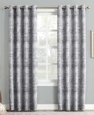 Darren 50″ x 84″ Distressed Textured Jacquard Blackout Curtain Panel