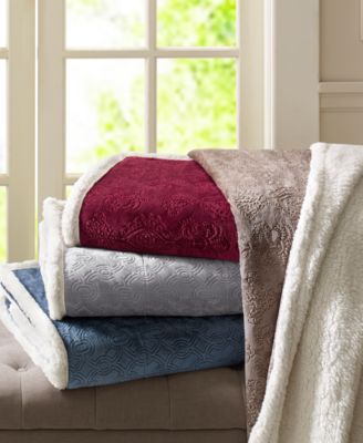 Elma Embossed Plush Throw, 60″ x 70″