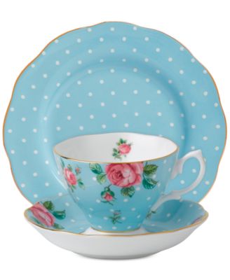 Polka Blue Vintage 3-Pc. Set